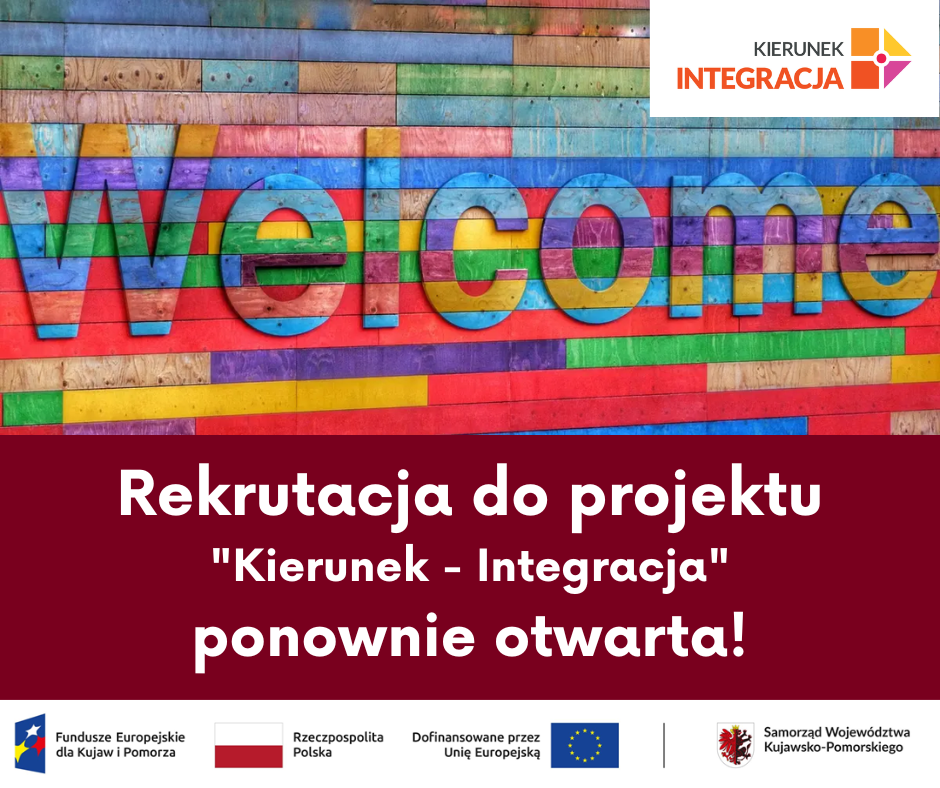 Zdjęcie artykułu Rekrutacja do projektu „Kierunek – Integracja” ponownie otwarta!​